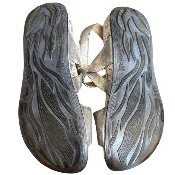 Romika Fidschi 54 EU 41 US 10 Sandal Pewter leather padded comfort adjustable - Picture 2 of 6